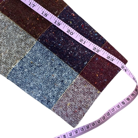 Willow Ridge Vintage Tweed Plaid Wool Blend Open Front Blazer Jacket Academia - Picture 15 of 16